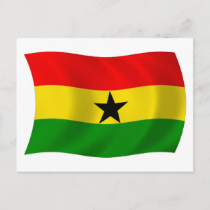 Ghana-Flagge Postkarte
