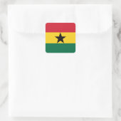 Ghana-Flagge Quadratischer Aufkleber (Tasche)