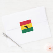Ghana-Flagge Quadratischer Aufkleber (Umschlag)