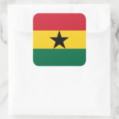 Ghana-Flagge Quadratischer Aufkleber (Tasche)