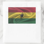 Ghana-Flagge Rechteckiger Aufkleber (Tasche)
