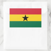 Ghana-Flagge Rechteckiger Aufkleber (Tasche)