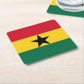 Ghana-Flagge Rechteckiger Pappuntersetzer (angewinkelt)