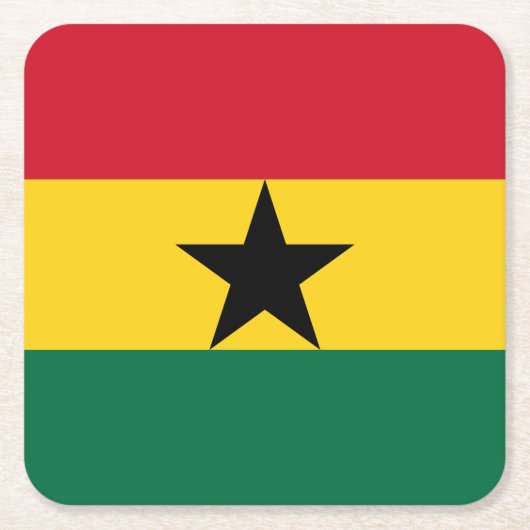 Ghana-Flagge Rechteckiger Pappuntersetzer (Vorderseite)