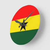 Ghana-Flagge Runde Wanduhr (Winkel)