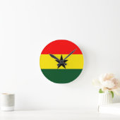 Ghana-Flagge Runde Wanduhr (Zuhause)
