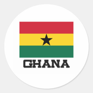 Ghana-Flagge Runder Aufkleber