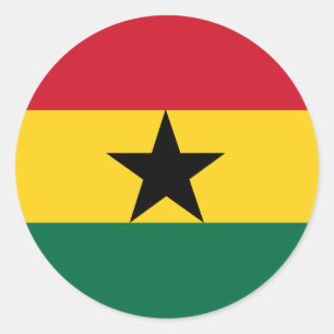 Ghana-Flagge Runder Aufkleber