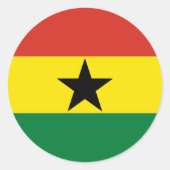 Ghana-Flagge Runder Aufkleber (Vorderseite)