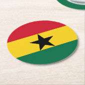 Ghana-Flagge Runder Pappuntersetzer (Angewinkelt)