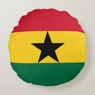 Ghana-Flagge Rundes Kissen