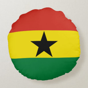 Ghana-Flagge Rundes Kissen