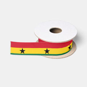Ghana-Flagge Satinband