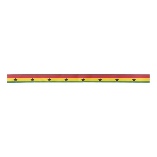 Ghana-Flagge Satinband (Vorderseite)