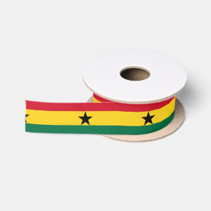 Ghana-Flagge Satinband
