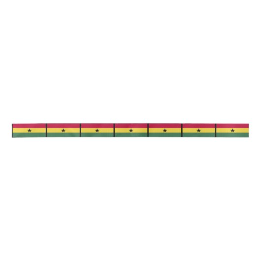Ghana-Flagge Satinband (Vorderseite)