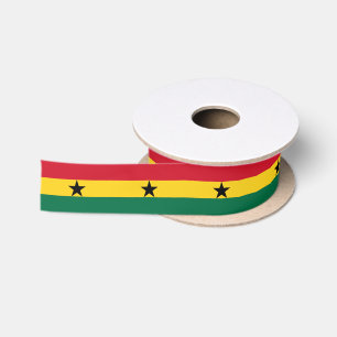 Ghana-Flagge Satinband