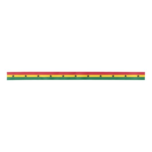 Ghana-Flagge Satinband (Vorderseite)