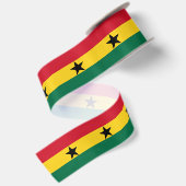 Ghana-Flagge Satinband (Rückseite)
