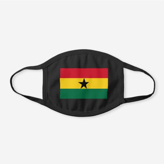 Ghana Flagge Schwarze Baumwoll Mund Nasen Maske Zazzle De