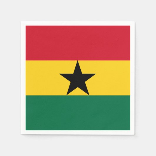 Ghana-Flagge Serviette (Vorderseite)
