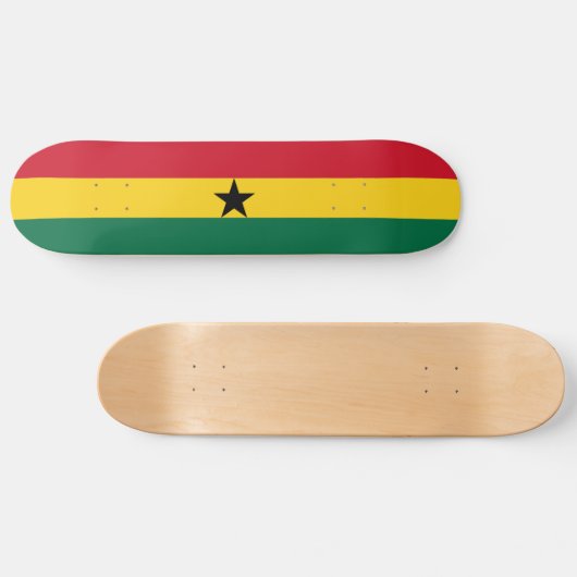 Ghana-Flagge Skateboard (Horizontal)