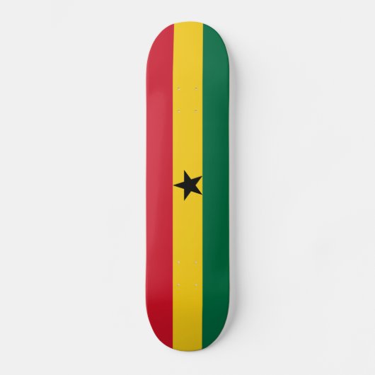 Ghana-Flagge Skateboard (Vorderseite)
