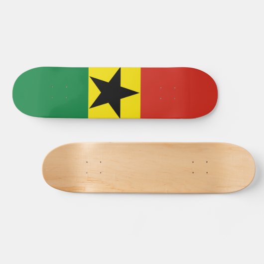 Ghana-Flagge Skateboard (Horizontal)