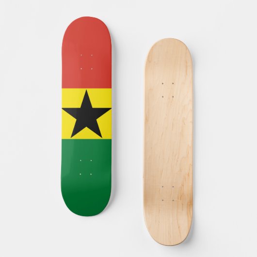 Ghana-Flagge Skateboard (Vorderseite)