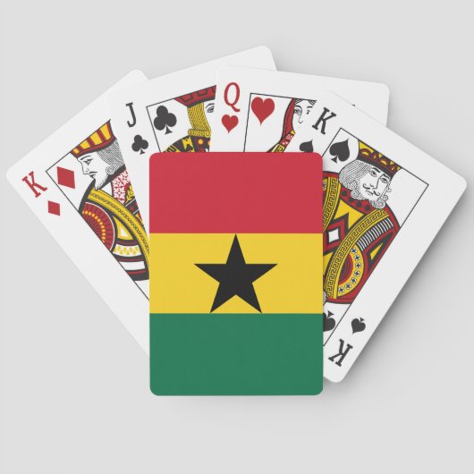 Ghana-Flagge Spielkarten (Rückseite)