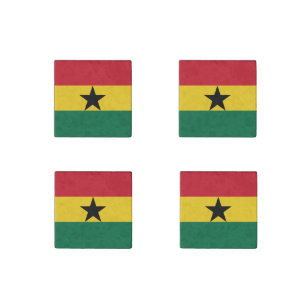 Ghana-Flagge Steinmagnet