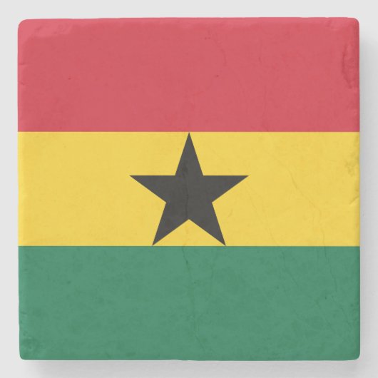 Ghana-Flagge Steinuntersetzer (Vorderseite)