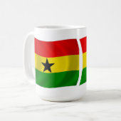 Ghana-Flagge Tasse (Vorderseite Links)