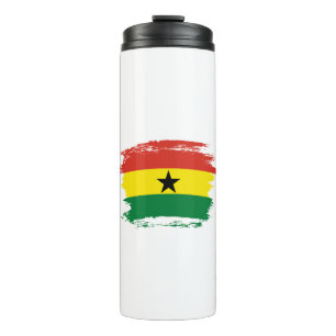 Ghana-Flagge Thermosbecher