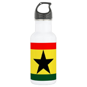 Ghana-Flagge Trinkflasche