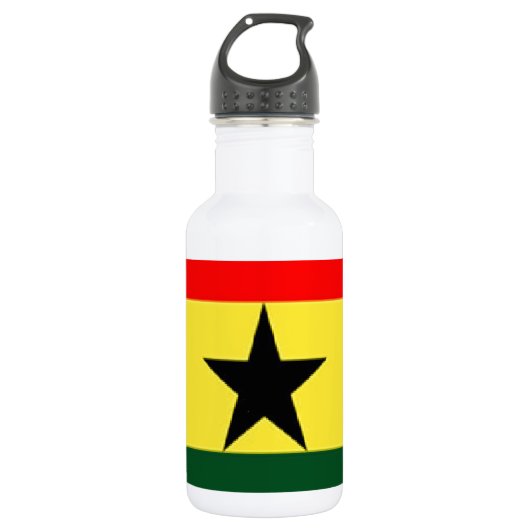 Ghana-Flagge Trinkflasche (Vorderseite)