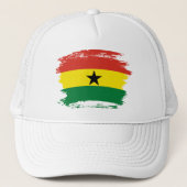 Ghana-Flagge Truckerkappe (Vorderseite)