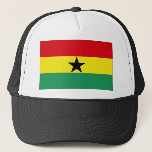 Ghana-Flagge Truckerkappe (Vorderseite)