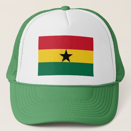 Ghana-Flagge Truckerkappe (Vorderseite)
