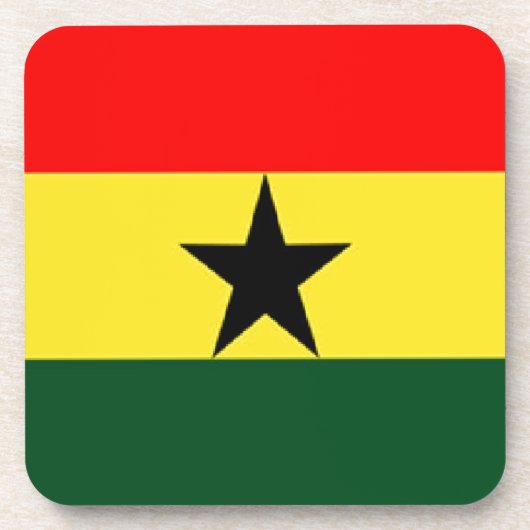 Ghana-Flagge Untersetzer (Vorderseite)