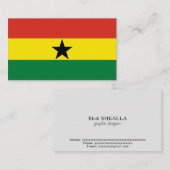 Ghana-Flagge Visitenkarte (Vorne/Hinten)