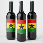Ghana-Flagge Weinetikett (Flaschen)
