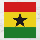 Ghana-Flagge Weinetikett (Einzelnes Label)