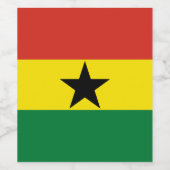 Ghana-Flagge Weinetikett (Einzelnes Label)