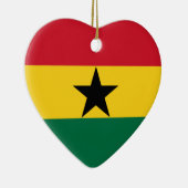 Ghana-Flaggen-Herz-Verzierung Keramikornament (Rechts)