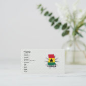 Ghana-Flaggen-Karte 2,0 Visitenkarte (Stehend Vorderseite)