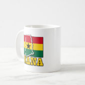 Ghana-Flaggen-Land Kaffeetasse (Vorderseite Links)