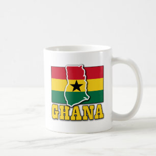 Ghana-Flaggen-Land Kaffeetasse