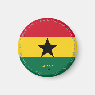 Ghana-Flaggen-Magnet Magnet