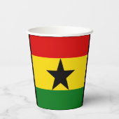 Ghana-Flaggen-Papierbecher Pappbecher (Rückseite)